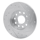 R1 05-25 Audi A3 Quattro Rear Drilled & Slotted Silver Brake Rotor Set