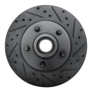 R1 80-83 Ford F-100 Front Right Drilled & Slotted Black Brake Rotor
