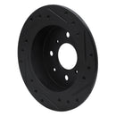 R1 90-01 Acura Integra Front & Rear Drilled & Slotted Black Brake Rotor Set
