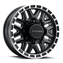 Raceline 953BM Krank 16x6in / 6x139.7 BP / 0mm Offset / 4.25mm Bore - Black & Machined Wheel