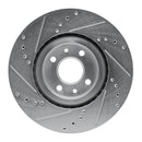 R1 12-19 Fiat 500 Front & Rear Drilled & Slotted Silver Brake Rotor Set