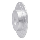 R1 04-06 Nissan Sentra Rear Right Drilled & Slotted Silver Brake Rotor