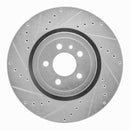 R1 14-23 Dodge Charger Front Left Drilled & Slotted Silver Brake Rotor
