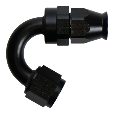 DeatschWerks 8AN Female Flare Swivel (Incl Ferule/Olive) 150-degree Hose End PTFE