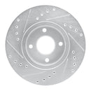 R1 98-04 Ford CONTOUR Front Right Drilled & Slotted Silver Brake Rotor