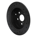 R1 00-10 Pontiac Vibe Rear Drilled & Slotted Black Brake Rotor Set