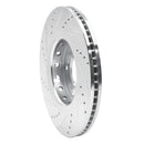 R1 14-20 Acura RLX Front Right Drilled & Slotted Silver Brake Rotor