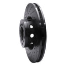 R1 00-03 BMW M5 Right Front Drilled & Slotted Black Brake Rotor