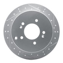 R1 01-16 Hyundai Santa Fe Rear Right Drilled & Slotted Geo-Carbon Rotor