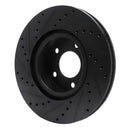 R1 97-01 Cadillac CATERA Front Right Drilled & Slotted Black Brake Rotor