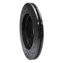 R1 98-05 Mercedes-Benz ML320 Front Left Drilled & Slotted Black Brake Rotor