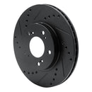 R1 91-01 Acura Integra Front Drilled & Slotted Black Brake Rotor Set