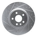 R1 12-21 Tesla X Front & Rear Drilled & Slotted Silver Brake Rotor Set