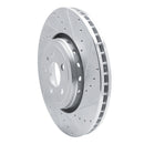 R1 14-23 Dodge Charger Front Right Drilled & Slotted Silver Brake Rotor