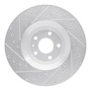 R1 08-11 Audi TT Quattro Front Right Drilled & Slotted Silver Brake Rotor