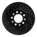 R1 99-03 Ford Windstar Front Left Drilled & Slotted Black Brake Rotor