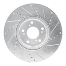 R1 04-08 Acura TL Front Drill & Slot Silver Rotors