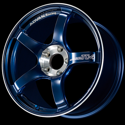 Advan TC-4 SE 18x9.5 / +45 Offset / 5x120 / 72.5mm Bore / Racing Indigo Blue and Diamond Cut