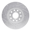 R1 92-95 Toyota MR2 Rear Right Drilled & Slotted Silver Brake Rotor