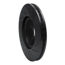 R1 07-18 Land Rover Range Rover Evoque Front Left Drilled & Slotted Black Brake Rotor