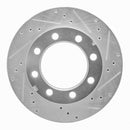 R1 77-93 Chevrolet V3500 Front Drilled & Slotted Silver Brake Rotor Set