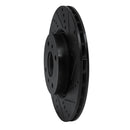 R1 04-06 Nissan Sentra Front Right Drilled & Slotted Black Brake Rotor