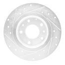 R1 16-18 Mazda CX-3 Rear Right Drilled & Slotted Silver Brake Rotor