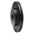 R1 98-05 Mercedes-Benz ML320 Front Left Drilled & Slotted Black Brake Rotor