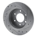 R1 06-18 Dodge Sprinter 3500 Rear Left Drilled & Slotted Silver Brake Rotor