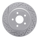 R1 08-10 Chevrolet Cobalt Rear Left Drilled & Slotted Geo-Carbon Rotor