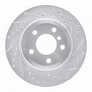 R1 07-19 BMW X5 Rear Drill & Slot Silver Rotors