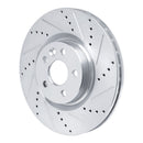 R1 16-19 Land Rover Range Rover Evoque Front & Rear Drilled & Slotted Silver Brake Rotor Set