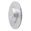 R1 09-19 BMW ALPINA B7 Rear Right Drilled & Slotted Silver Brake Rotor