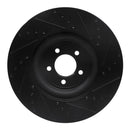R1 06-21 Jaguar F-Type Front Left Drilled & Slotted Black Brake Rotor