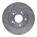 R1 12-15 Honda Civic Front Drill & Slot Silver Rotors
