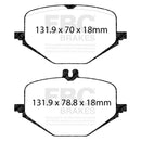 EBC 2018+ Mercedes-Benz G63 AMG (BM463) 4.0TT Yellowstuff Rear Brake Pads