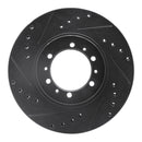 R1 90-04 Mitsubishi Montero Sport (USA/Canada) Front Left Drilled & Slotted Black Brake Rotor
