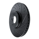 R1 20-25 Hyundai Palisade Front Right Drilled & Slotted Black Brake Rotor
