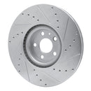 R1 16-26 Polestar Polestar 2 Front Left Drilled & Slotted Silver Brake Rotor