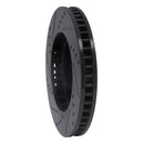 R1 97-05 Buick Century Front Right Drilled & Slotted Black Brake Rotor