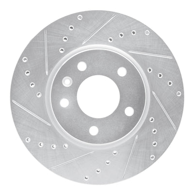 R1 11-25 Buick Encore GX Front Left Drilled & Slotted Silver Brake Rotor