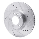 R1 11-18 Porsche Cayenne Front & Rear Drilled & Slotted Silver Brake Rotor Set