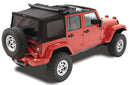 Bestop 10-18 Jeep Wrangler JK 4-Door Replace A-Top (Prem Blk Twill Tinted Windows No Door Skins )