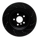 R1 18-25 BMW 430i Front & Rear Drilled & Slotted Black Brake Rotor Set