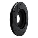 R1 08-11 Ford Focus Front Right Drilled & Slotted Black Brake Rotor