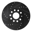 R1 19-25 Volkswagen Jetta Front & Rear Drilled & Slotted Black Brake Rotor Set