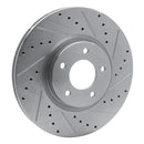 R1 07-13 Mazda 3 Front Drilled & Slotted Silver Brake Rotor Set