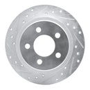 R1 03-07 Jeep TJ (Canada - See Wrangler for US) Rear Left Drilled & Slotted Silver Brake Rotor