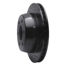R1 00-14 Cadillac Escalade ESV Rear Right Drilled & Slotted Black Brake Rotor