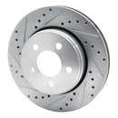 R1 07-12 Dodge Nitro Front Left Drilled & Slotted Silver Brake Rotor